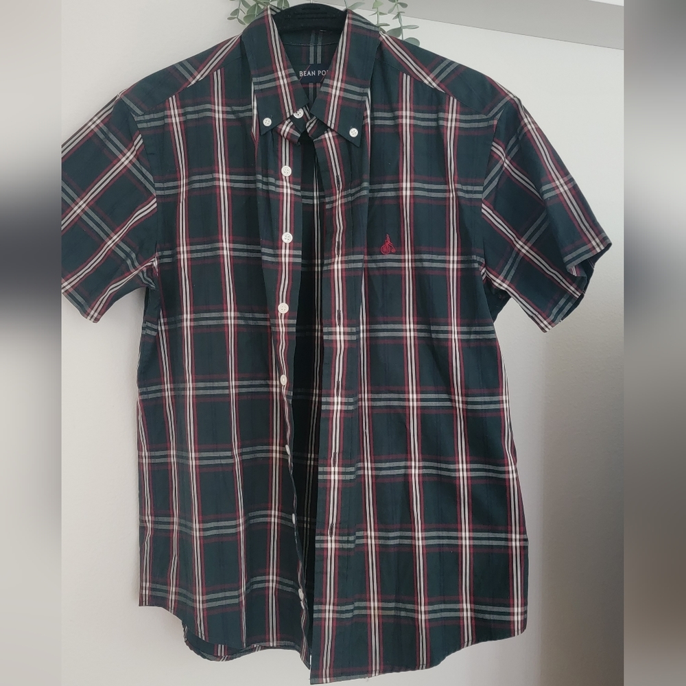 Bean pole Plaid womens  button down shirt